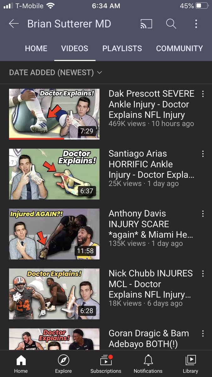 PostoakCaleb's tweet image. There is a YouTube channel of a doctor who breaks down sports injuries and puts out videos not long after they happen and I’m just now finding out about it?!?! @ornelas253 check him out