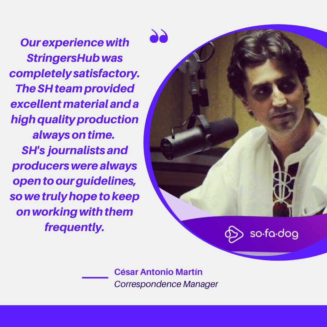 StringersHub's tweet image. Check out a new review from our media client @CesarAMartin from @sofadognews 
Thanks for the nice words, it was a pleasure to cooperate with you as well. Looking forward to new projects!