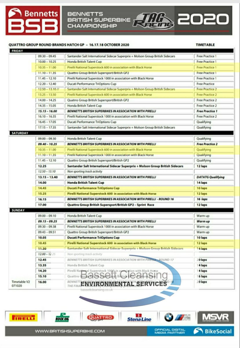 LDRRacing's tweet photo. Its The last #Raceweek as me and my team @TAG_Racing head to @Brands_Hatch for the Final @OfficialBSB #Stock600 Round of 2020 🤯
I have attached the Schedule 📅 for the weekend so everyone can keep an eye on my progress...
#TAGRacing | #TAGether | #BSBTogether https://t.co/o6PSB1Vzk8