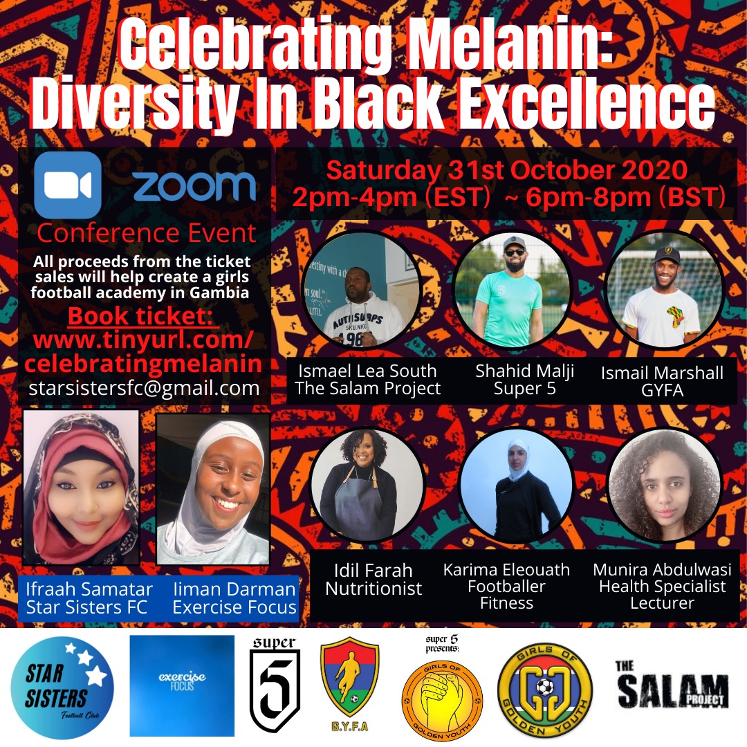itsjayjayvibes's tweet photo. All proceeds from the ticket sales will help create a girls football academy in Gambia 🇬🇲 with @Super5League project: Super 5 Presents - Girls Of Golden Youth Academy.
#BlackHistoryMonthUK #BHM #BHM2020 #zoom #event #starsistersfc #exercisefocus #women #football #girls #legency https://t.co/vIH4AU5UMI