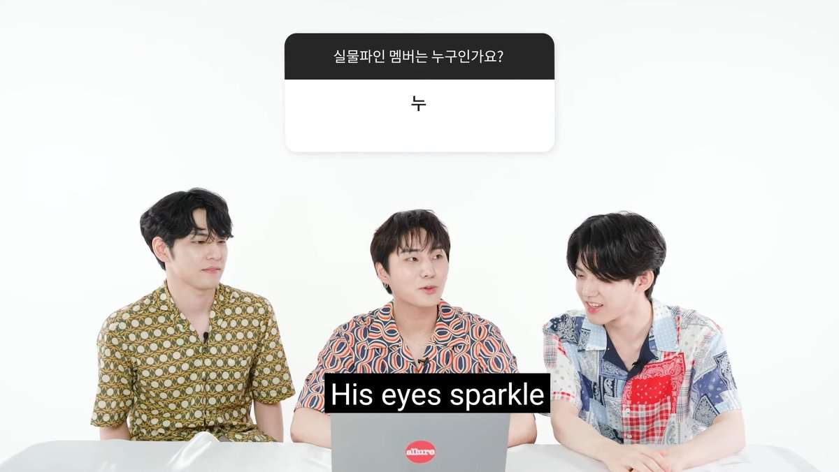 YOUNGK : "His eyes sparkle , his eyes are like galaxies" Agree with this!!