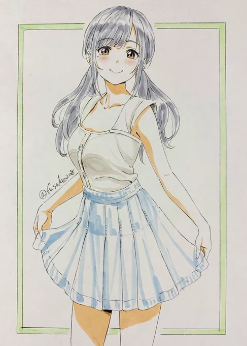 描くたびに絵柄やデフォルメ具合が変化してますが全て同じ子です 