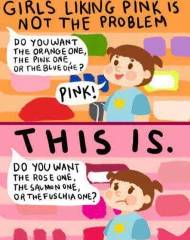 The toy industry would have us believe if a product isn’t pink, girls won’t want it - a modern marketing strategy which has had far-reaching social consequences. All colours are AMAZING &amp; there’s nothing wrong with loving pink. But everybody needs variety! #smashstereotypes