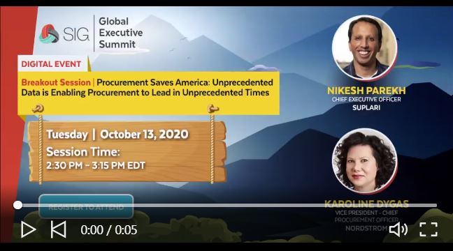 UWSupplyChain's tweet photo. Tomorrow! Check out @SIGinsights 2020 Global Executive Summit session "Procurement Saves America: Unprecedented Data is Enabling Procurement to Lead in Unprecedented Times" w/ our Advisory Board member @nikesh_parekh (@suplari_com).
https://t.co/p5WNrq5Ikn #procurement #sourcin https://t.co/s6gwDMZLl7