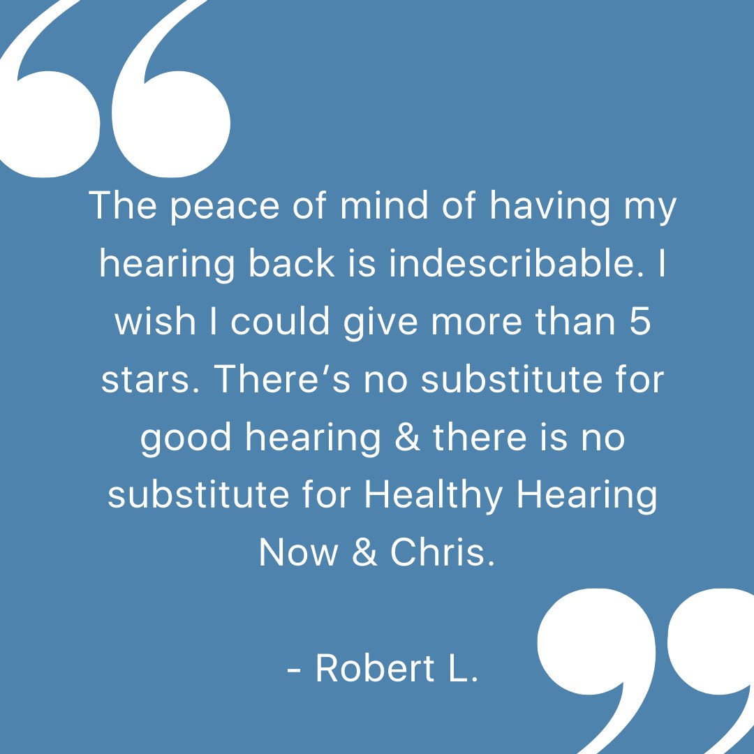HealthyHearing's tweet photo. We can't thank Robert enough for his kind words. This is why we do what we do and is the perfect #MondayMotivation ⭐️⭐️⭐️⭐️⭐️ https://t.co/gXbUCctRpT
