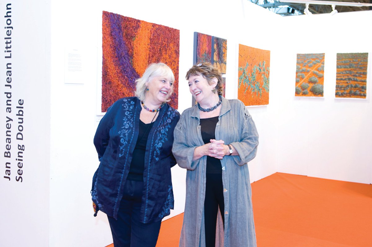 knitnstitchshow's tweet photo. We are delighted to announce that renowned textile artists Jan Beaney and Jean Littlejohn will be the judges of the #beyondKS Self Portrait Competition. Impress our judges and be in chance of winning a £1,000 prize thanks to @pfaff.
Photo from The Knitting & Stitching Show 2008. https://t.co/7jzLb8k4gr