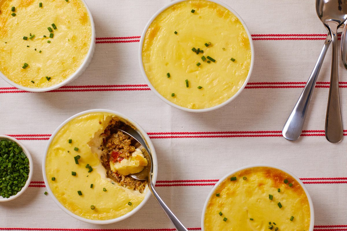 Class of the Day: South African Shepherd’s Pie (Bobotie) 🥧  <a href="/aliyaleekong/">Aliya LeeKong</a> shares her recipe for this sweet and spicy comfort food that is a classic dish from South Africa. Take the class on the #FoodNetworkKitchen app: food-network.app.link/GGrs84Hooab.