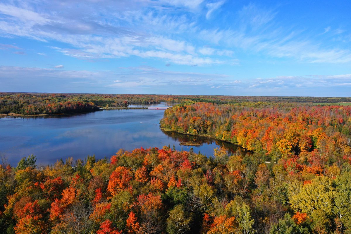 VisitEscanaba's tweet photo. The Escanaba area is popping with yellows, oranges, and reds.🍁🙌Come check it out!
#onepuremichigan #fallfilter #fallcolors #escanaba #river https://t.co/uenUhd2RMJ