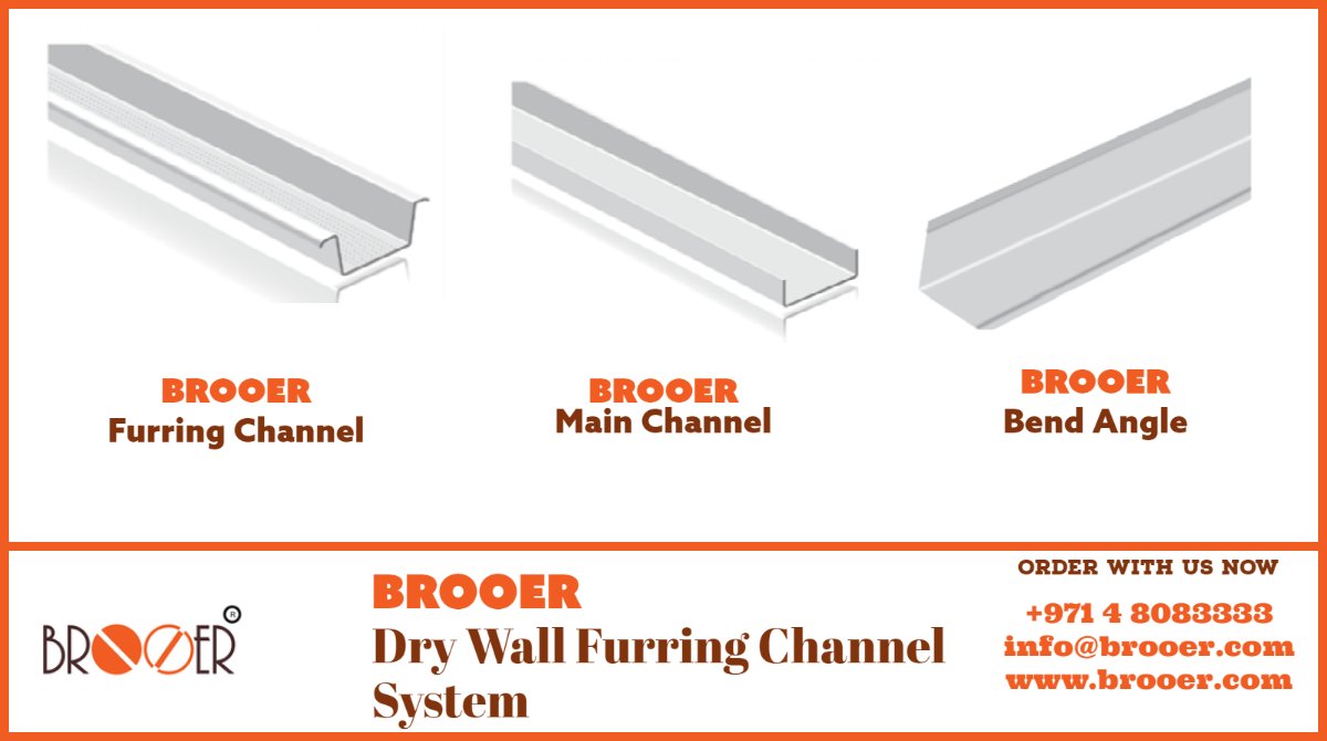 BrooerLlc's tweet image. BOOER HIGH QUALITY DRY WALL FURRING CHANNEL SYSTEM
#DryWallFurringChannelSystem #FurringChannel #MainChannel #BendAngle #SteelProfiles #CeilingPartition #GypsumAcessPanel #DrywallScrew #WireClip #AdjustableClip
Contact us:
info@brooer.com
+971 4 808 3333
brooer.com