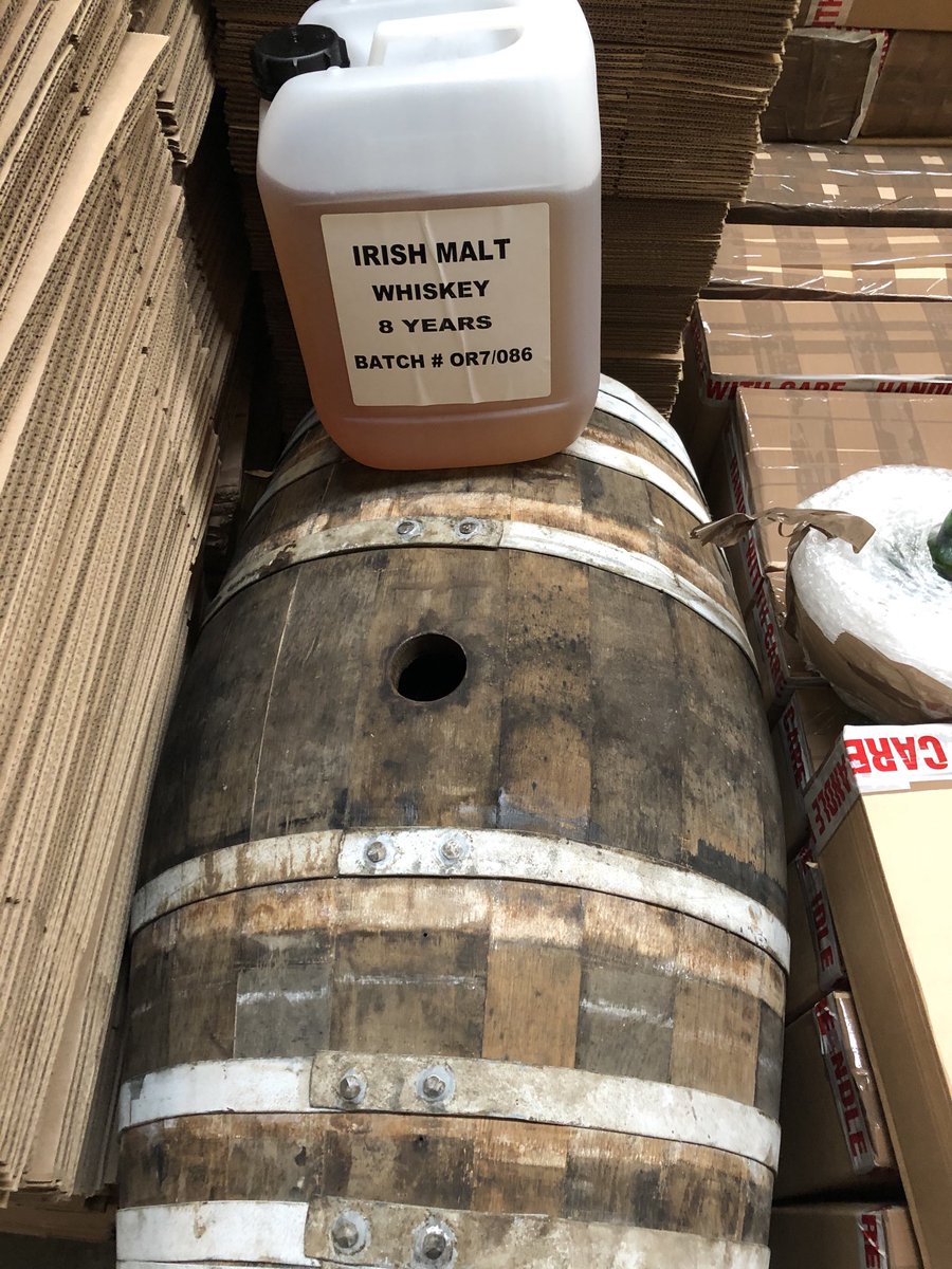 Some very tasty 8 year-old single malt from Cooley Distillery (thanks!) was added to the 21C All-Ireland blend this morning. I expect this bottling might run a little late this year. All monies to ⁦<a href="/DownSyndromeIRL/">Down Syndrome IRL</a>⁩