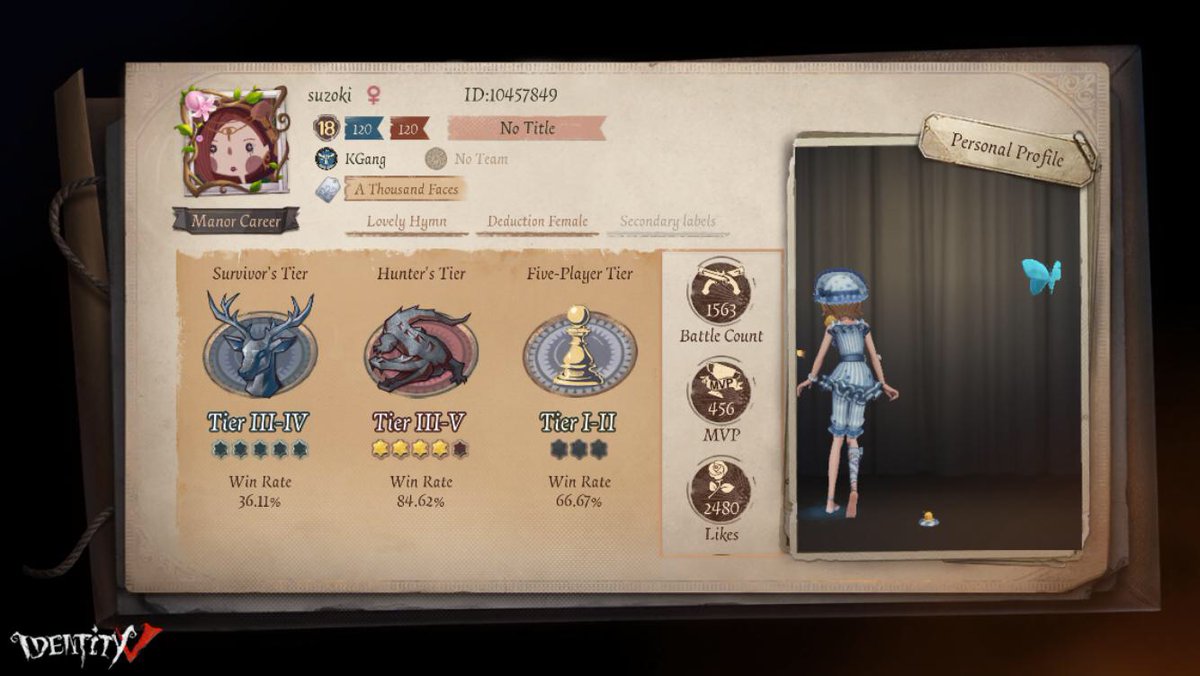 CatzellMspOffic's tweet photo. I'm playing Identity V. Fancy a game? https://t.co/d22CG9gkQ8