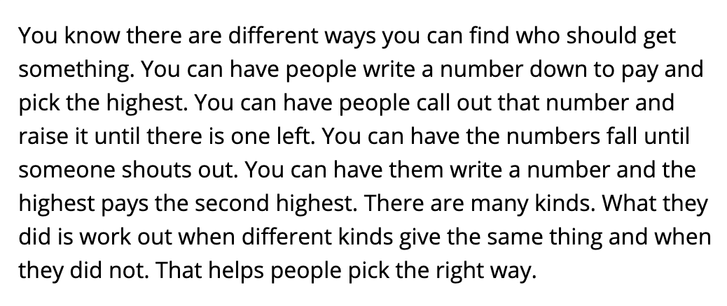 joshgans's tweet photo. My daughter asked what Milgrom and Wilson did to win the Nobel prize. I decided to see if I could explain it using the 1,000 most common words. https://t.co/NxXpjM7Ov9