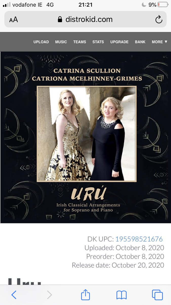 CatrinaSoprano's tweet photo. So excited! Delighted to announce that myself &amp; @GrimesCatriona  will be launching our album with a very special live-streamed recital on Fri Oct 30th @7pm. More details to follow! #album #uru #soprano #irish #piano #classicalduo #irishsoprano #music #musician #irishsongs https://t.co/s0bbfR12Lp