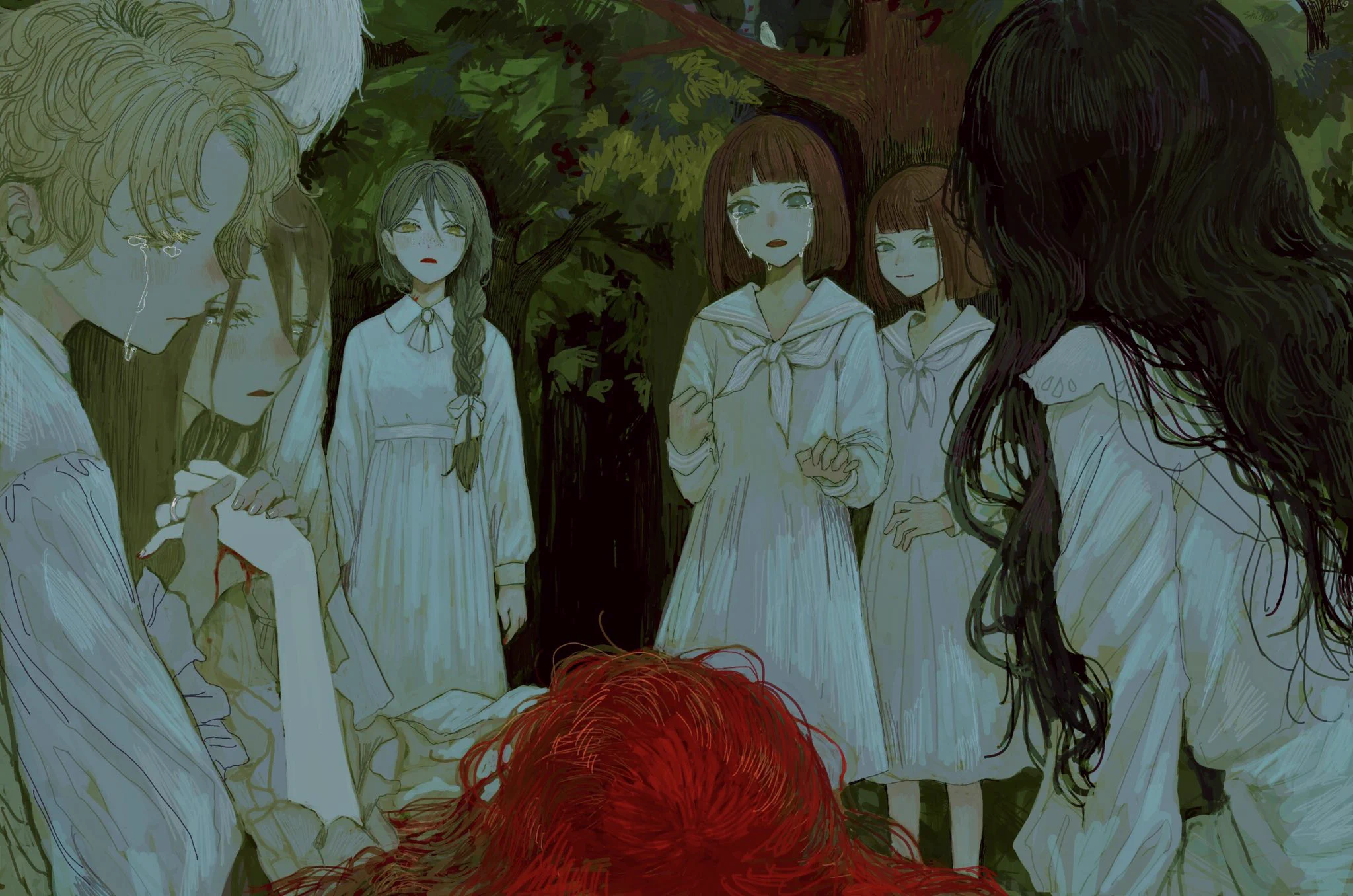 犯人は誰でしょう？ 4枚のイラストから推理してみて下さい。