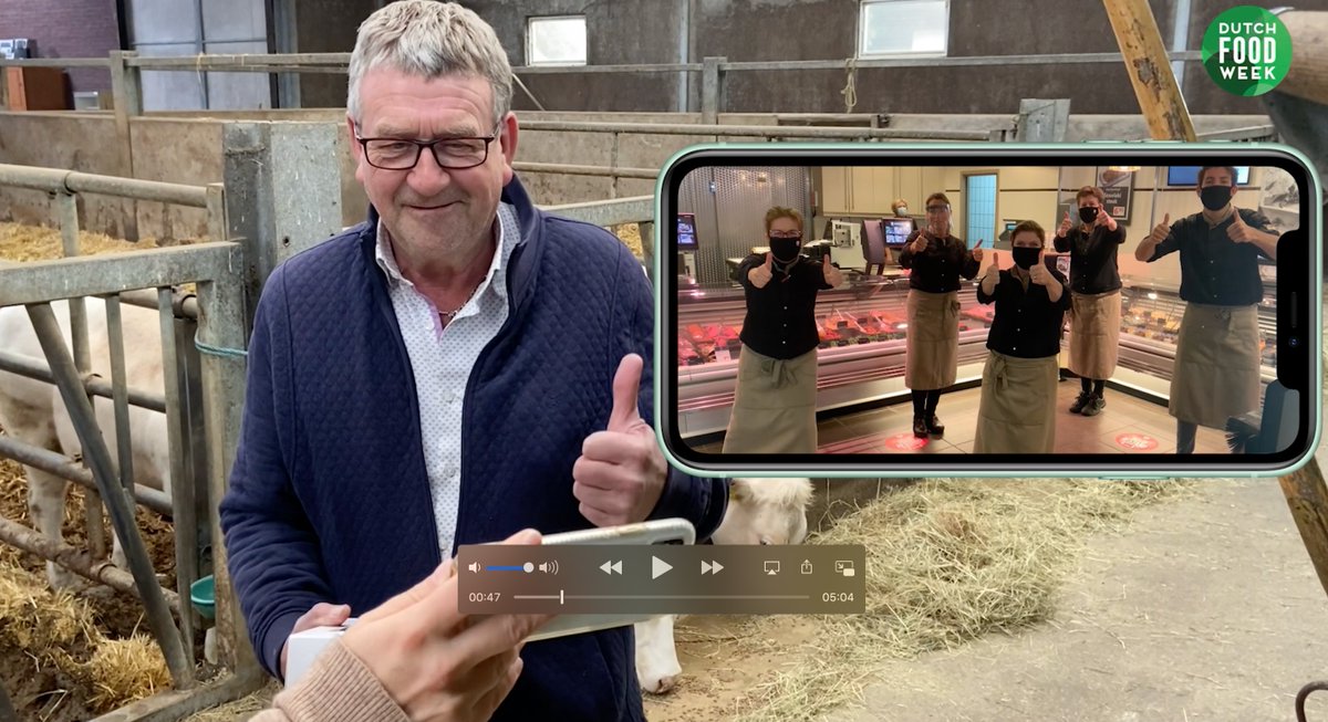 WeekvanOnsEten's tweet photo. Wij gingen voor #TAFD2020 op pad om boeren in het hele land te bedanken! Gijs Brands (Keurslager van Hest in Goirle) bedankt boer Jos ('t Zandeind in Riel). Gea Bakker (sectorspecialist bij @Rabobank) vertelt meer over de sector: https://t.co/GmXZKAzRIu #DFW2020 https://t.co/gBjh0iRbMe