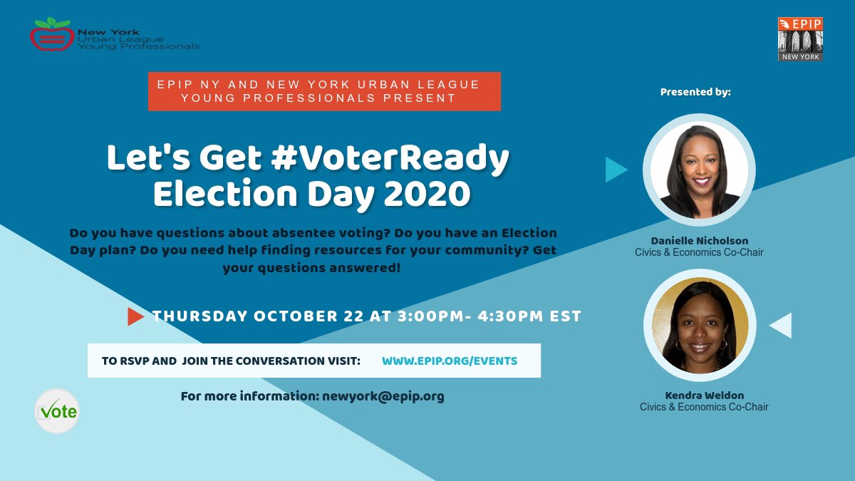 Got any questions about this year‘a elections? Join us next week and get them answered. RSVP at epip.org/let_s_get_ready <a href="/EPIPNational/">EPIP Headquarters</a> <a href="/EPIPDC/">EPIP DC</a> @PeakNortheast