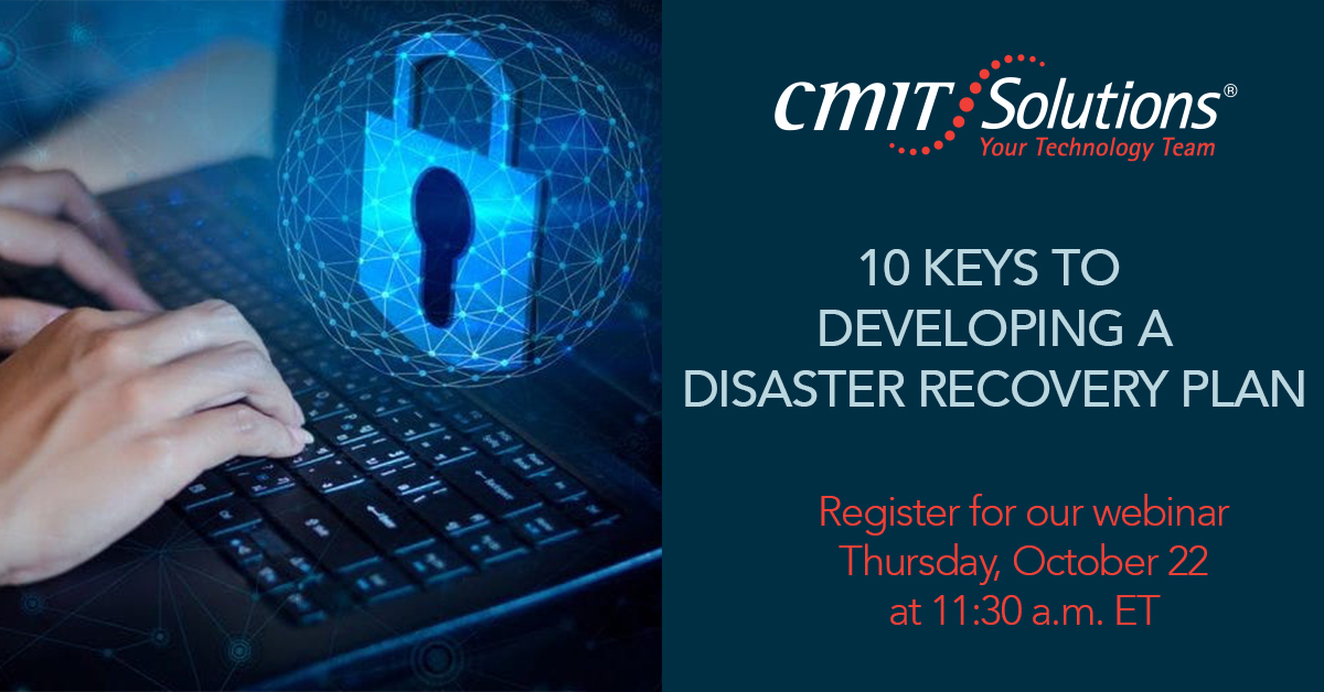 Protect your business from disasters that cause downtime and cost you money. 🌪️ Our webinar on October 22 will take a deep dive into developing a disaster recovery plan for your business: bit.ly/34A5gBH