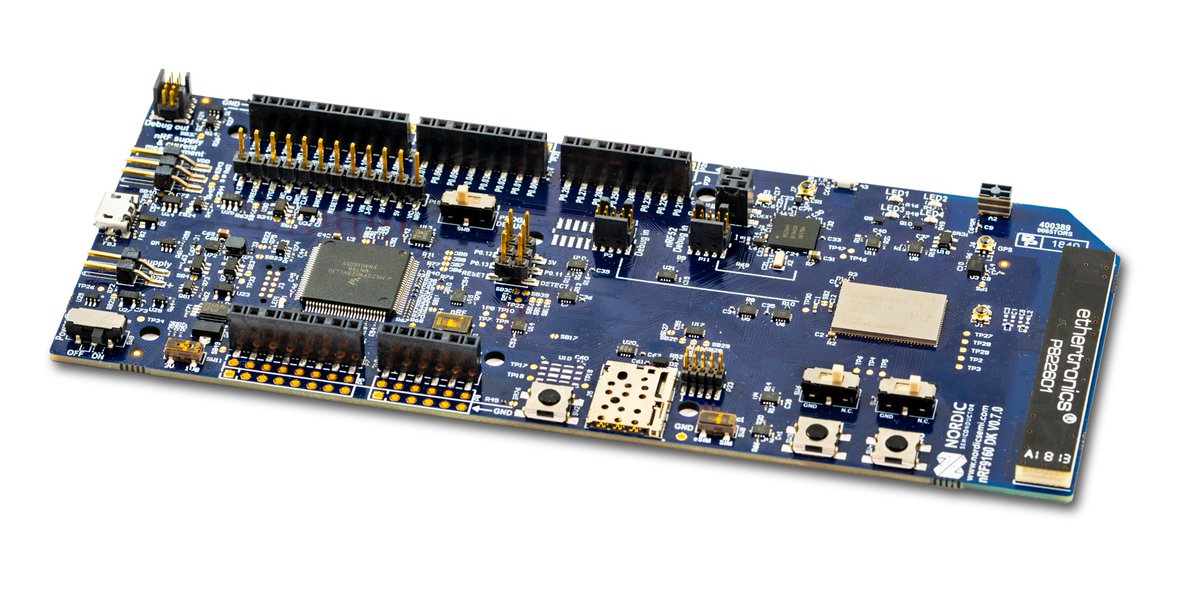 NordicTweets's tweet image. About to start developing for #cellularIoT in your next project? The #nRF9160 DK is affordable, fully featured single board development kit for developing with the nRF9160 SiP using #LTEM, #NBIoT, and #GPS. Learn more  👉 bit.ly/2IgsCRO
