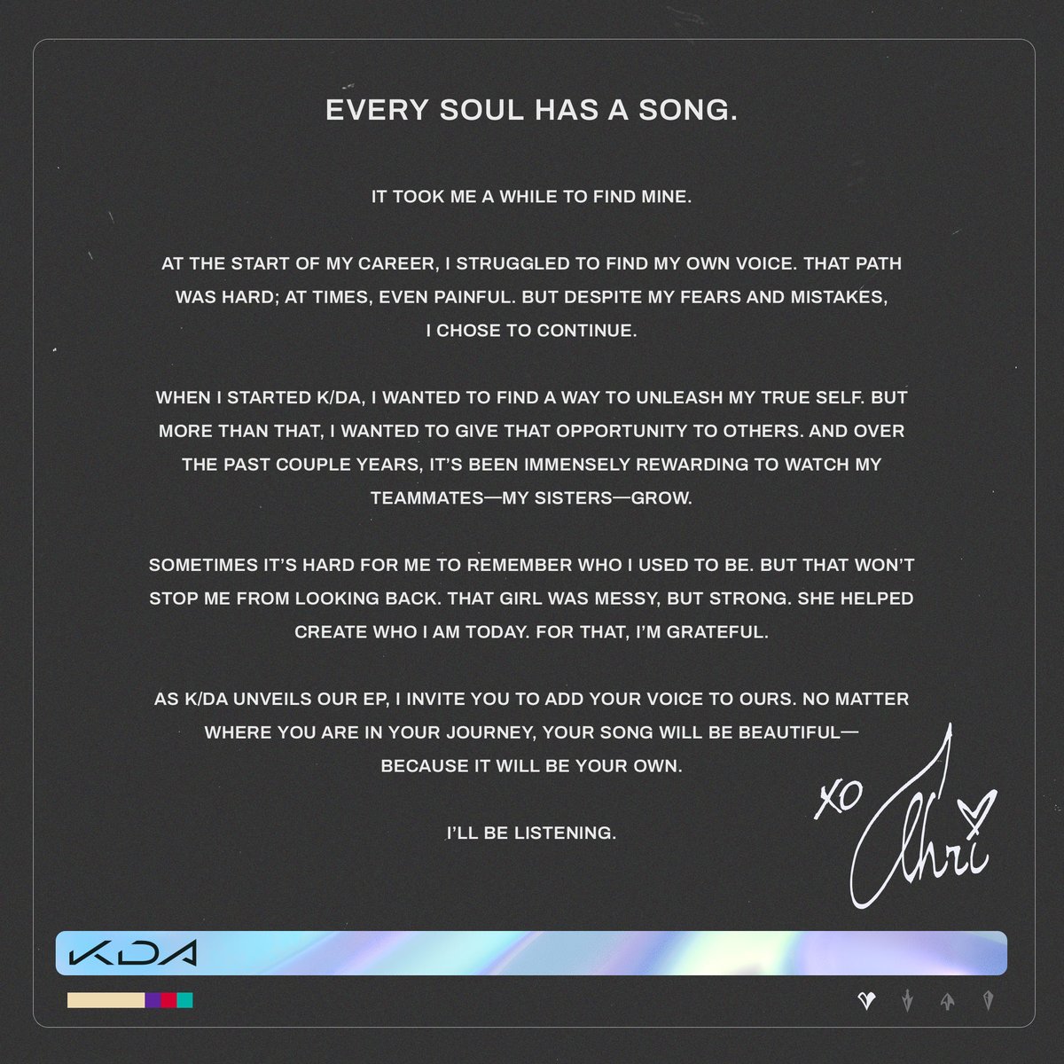 KDA_MUSIC's tweet photo. Listen.

#AHRI #KDA #SINGMORE #KDAMORE https://t.co/dr3iw2bKpl