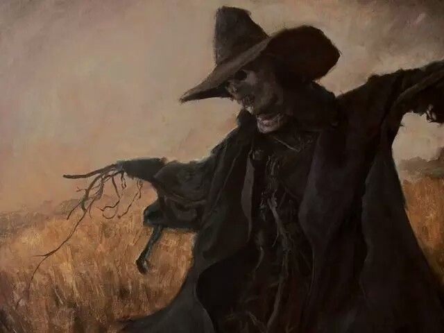 Kimberloren1's tweet photo. Bubak, or Hastrman, is a Polish scarecrow monster. He hides by riverbanks mimicking the sounds of a baby to lure you to your doom. On full moons, he weaves a coat made of souls and travels around in a cart pulled by black cats. #MythologyMonday #bubak #31daysofHalloween https://t.co/Kb8uWQovqv