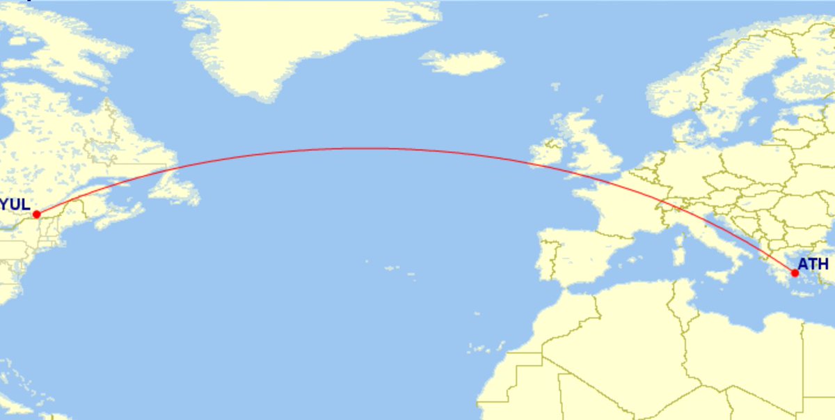 AeronewsGlobal's tweet photo. One-off flight / On 25 October, @airtransat will fly with A321LR from @yulaeroport to @ATH_airport. Flying time: 9hrs 05mins from Montreal, 12hrs 20mins from Athens. Pics: @Airbus, https://t.co/V8SUSupNtM TS690 Montreal-Athens 17:15 β 08:20+1 TS691 Athens-Montreal 10:20 - 16:40. https://t.co/g2z9UXWGOx