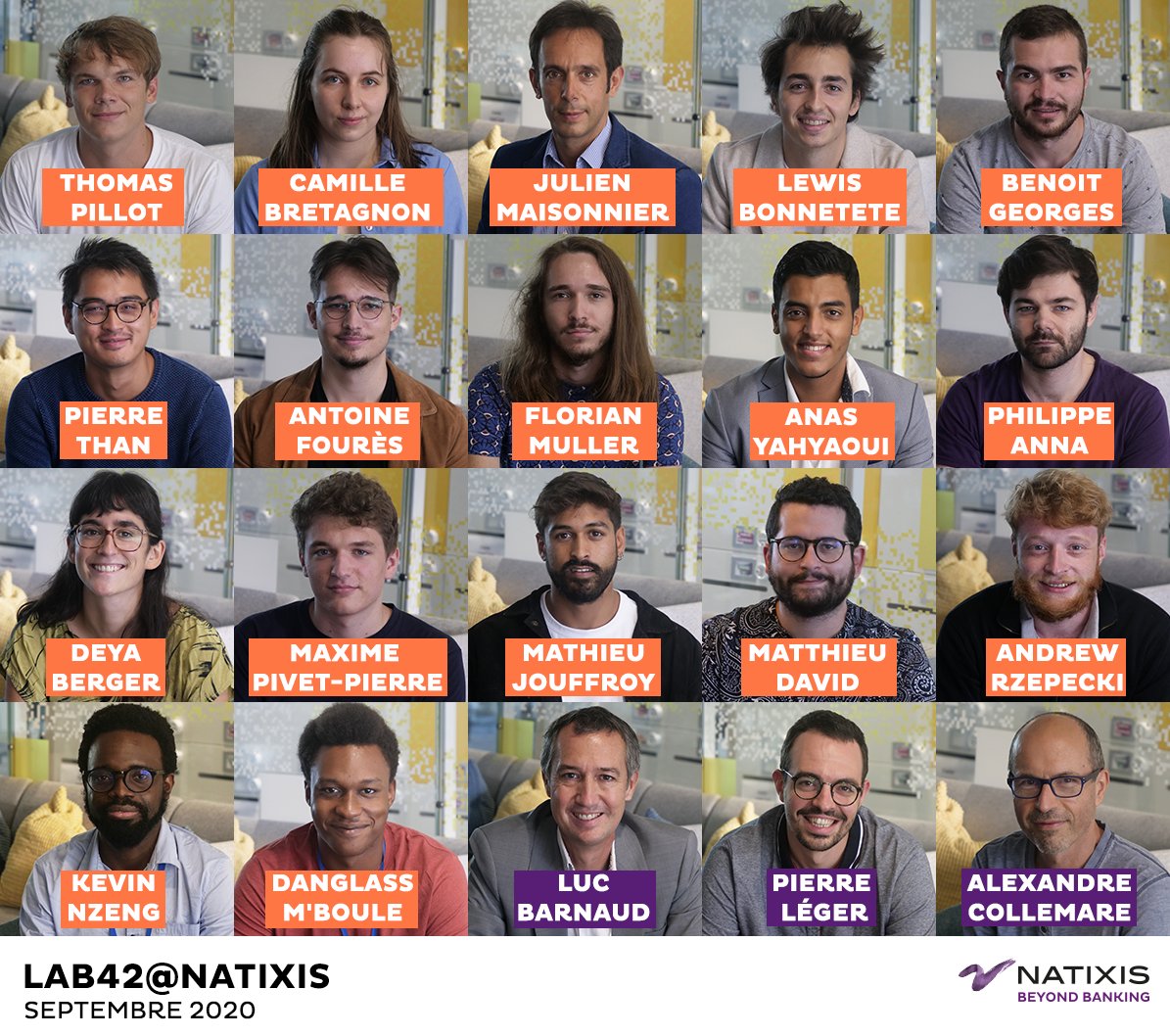 natixis's tweet photo. #News #Partenariat I Le Lab42xNatixis, c’est reparti🚀Nous sommes très heureux d’accueillir la seconde promotion de 16 étudiants au sein de Technology &amp; Transformation @42born2code @veroniquesani @barnaud50 @pierreleger_ #data #blockchain En savoir plus⤵️https://t.co/gM40A6HK6G https://t.co/fxjf40CbIa