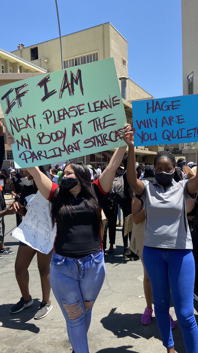 MissMontenique's tweet image. Today my colleagues joined me and I could not be humbled more. 

Also a huge shout out to @binary_city for allowing us some time off from work to stand in solidarity against SGBV.

#ShutItAllDownNamibia