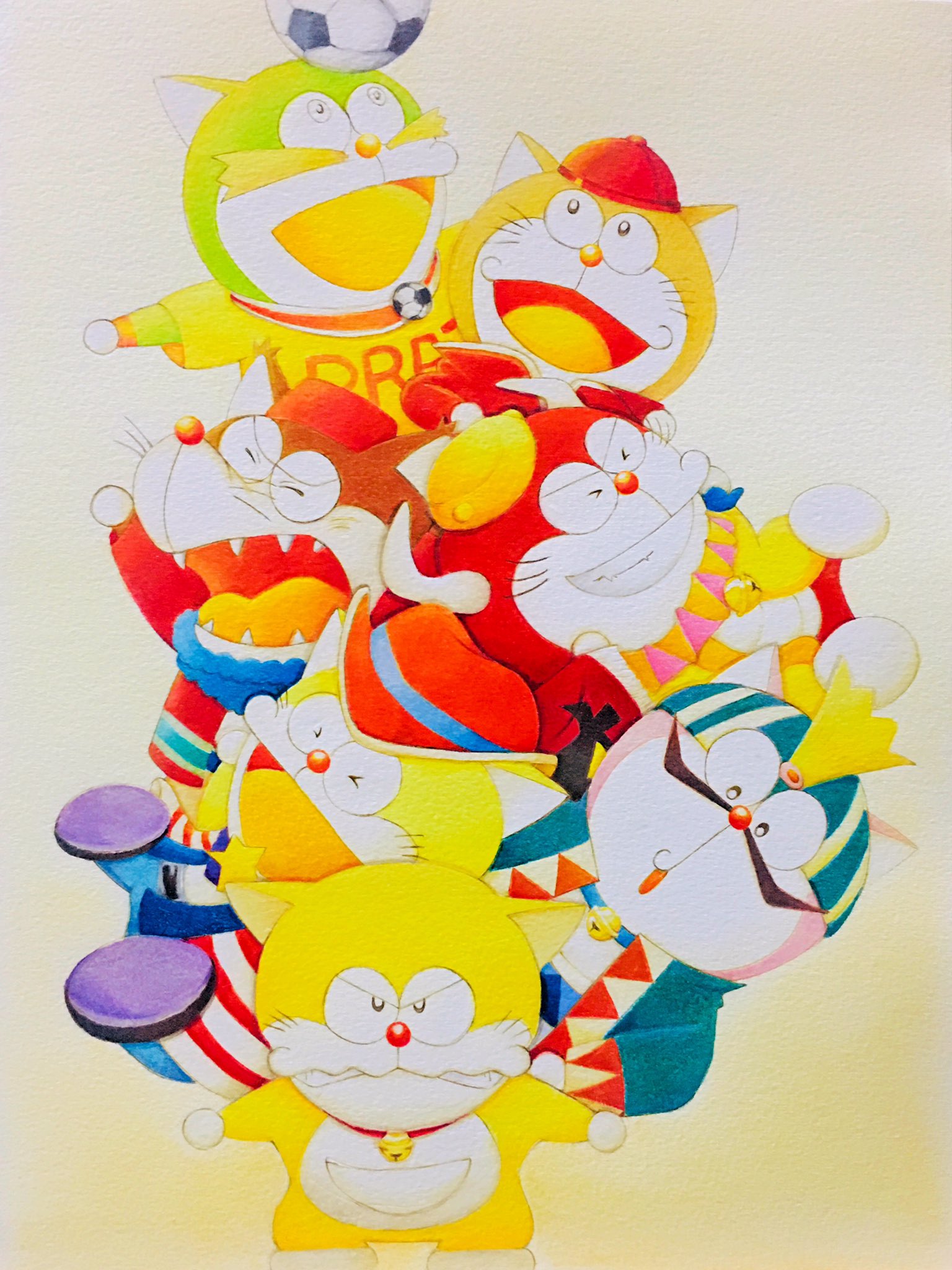 تويتر ポチ お絵かき垢 على تويتر ドラえもん ドラえもんズ 色鉛筆イラスト 学生時代のドラえもんズ T Co Bysb1talfk