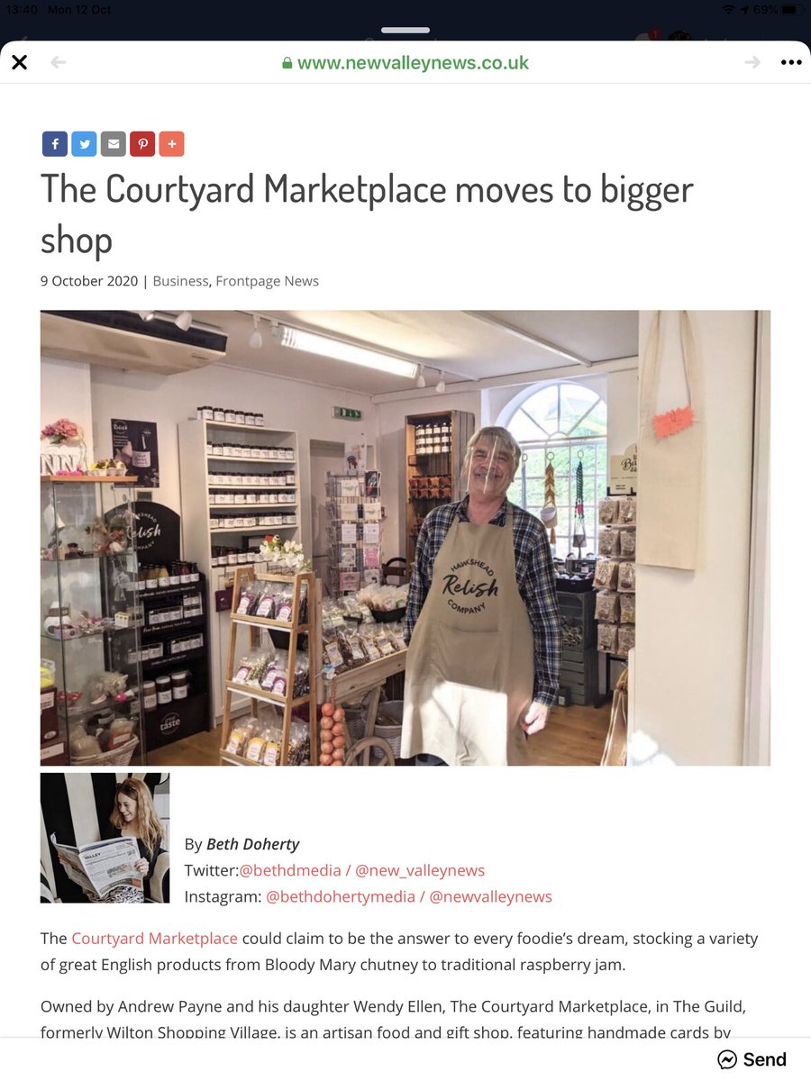 New Shop, New week and we’ve made it into the Papers, check it out <a href="/New_ValleyNews/">New Valley News</a> @Bethdmedia <a href="/GuildWiltshire/">The Guild Wiltshire</a> <a href="/hawksheadrelish/">Hawkshead Relish</a> <a href="/embellishrelish/">Maria Whitehead MBE</a> <a href="/BirdWoozy/">WoozyBird</a> <a href="/Courtyardmarke2/">Courtyardmarketplace</a> <a href="/LeonieMarieLock/">Leonie Lock 🐝</a> @britainsmallbiz 

facebook.com/352237711643/p…