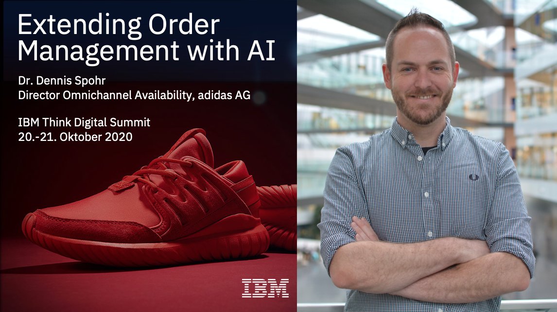 Die Pandemie hat noch einmal verdeutlicht, wie wichtig funktionierendes #OrderManagement und ausfallsichere #Lieferketten sind. Dr. Dennis Spohr zeigt auf der #ThinkDACH, wie #adidas in der Praxis #KI nutzt. Jetzt anmelden: ibm.co/3l1pbQv  #ai #artificialintelligence