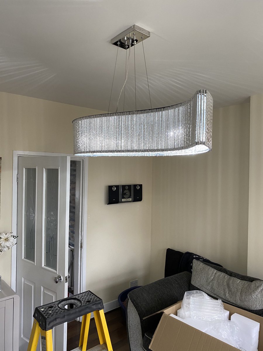 Customer wanted this light installing, she had been let down by too many Electricians we attended installed. #merlx  #electrician