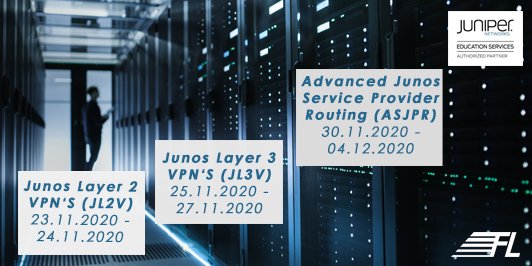 FastLaneGermany's tweet image. #Konfiguration und #Kontrolle mit dem #Junos Betriebssystem. 
Jetzt zum Garantietermin buchen:

JL2V: ow.ly/OCuY50BPQFr

JL3V: ow.ly/YRzp50BPQGh

ASJPR: ow.ly/3fKW50BPQGC

#FastLane #ITTraining #Juniper