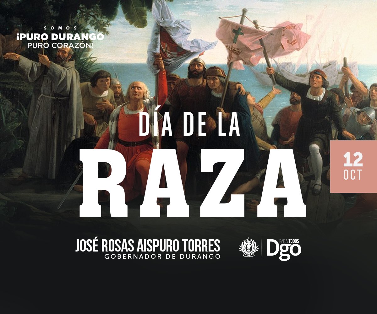 AispuroDurango's tweet photo. En el #DíaDeLaRaza celebramos la diversidad cultural y el respeto entre los pueblos que conforman las naciones de América. En #Durango, nos sentimos orgullosos de nuestras raíces y tradiciones.
#PuroDurango #Puro❤️ https://t.co/HyYpXC3snW