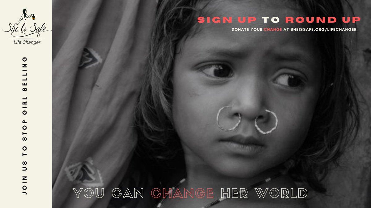 SheIsSafe's tweet image. Thank You. Last week we offered you opportunities to be a life changer – to give your change to make a difference in the lives of girls most at risk for abuse and slavery. If you haven’t yet signed up, it’s not too late to change her world. Click here: sheissafe.org/lifechanger