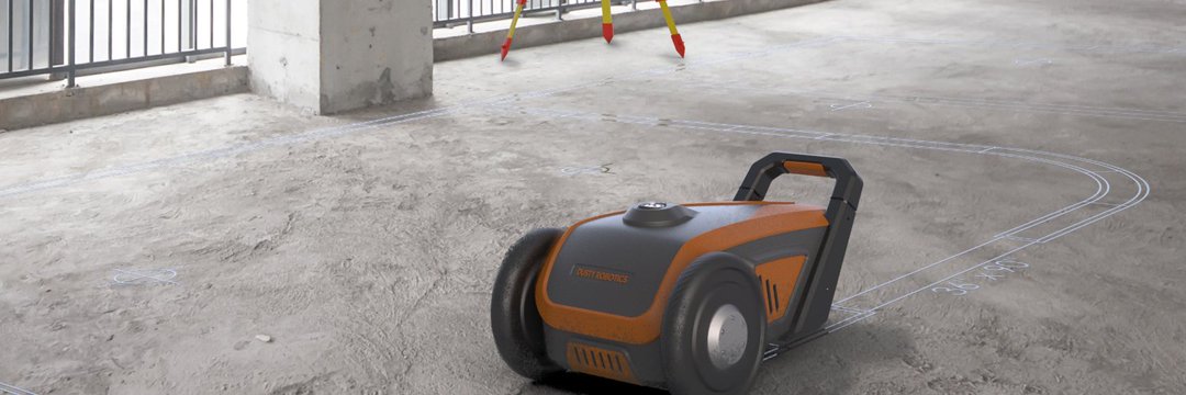 kohantoys's tweet image. Dusty Robotics acaba de sacar al mercado su primer producto: un robot totalmente autónomo que dibuja los Layouts en el piso de la obra usando información BIM y geoposicionamiento.

Adiós a la chocla, la tiza y los dibujos con ladrillo en el suelo.