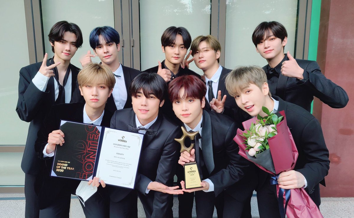 — 2nd ROTY 2020 Brand Of The Year (Male Group) 200927  #CRAVITY ♡ (201012 is the ceremonial to receive this award!)