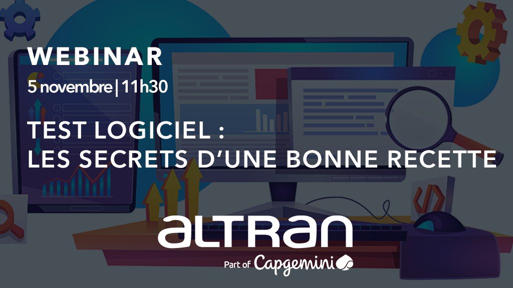 #Webinar - Comment s’assurer de la bonne qualité des campagnes de #test ? Participez à notre webinar orchestré par notre expert #IT. Inscription ➡️ altran.com/fr/fr/tradesho…