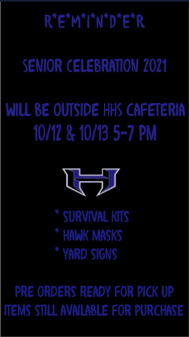 HHS Hawks Senior Celebration 2021 (@hhs_hawk) on Twitter photo 