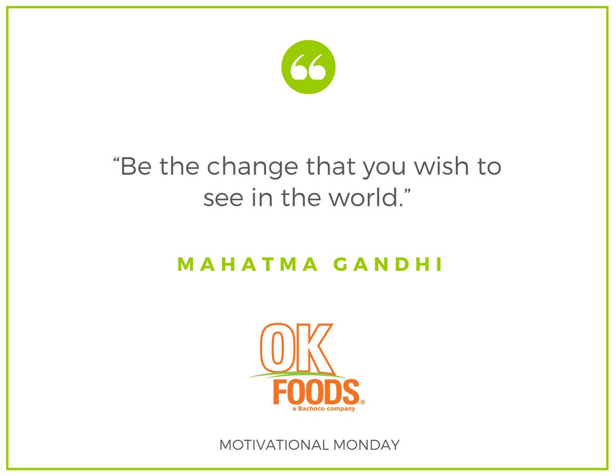 #motivationalmonday #nourishtheworld #okfoods