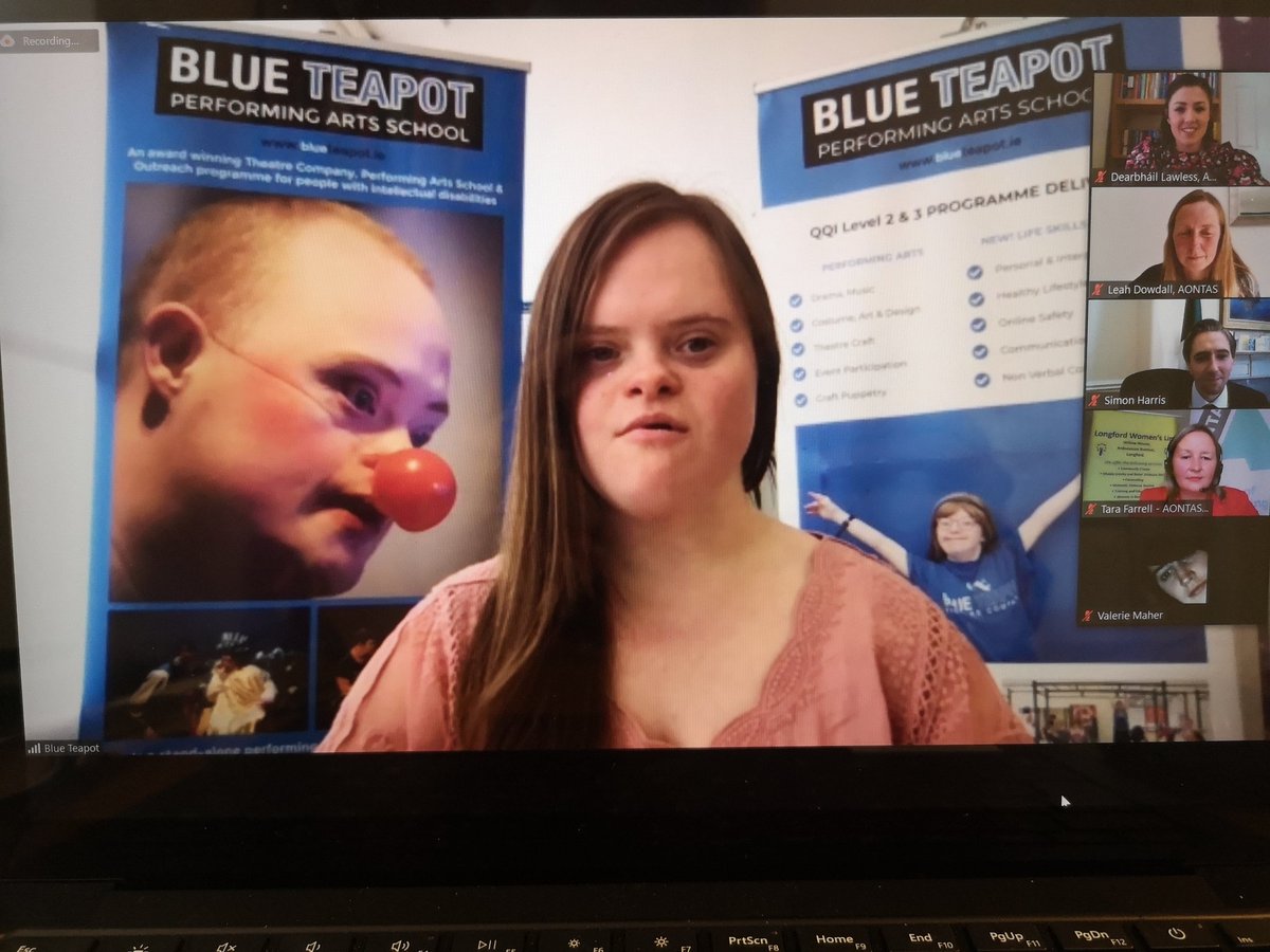 DearbhailLawles's tweet photo. Sophie Jacobsen singing 'I have a Dream' during the event this morning - what a woman! Such courage and talent. Adult education can and should be across all forms of learning, including the arts! @BlueTeapotTC @aontas #ExperienceCommunityEd https://t.co/bUJL64csWT