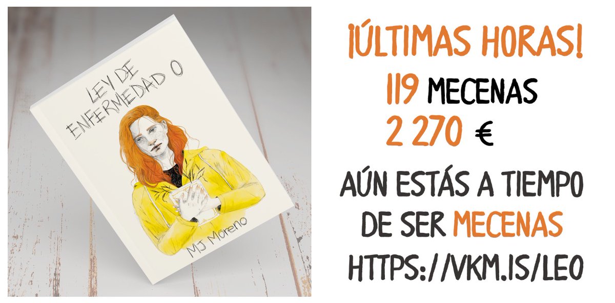 Se acabó lo que se daba. Hoy termina el crowdfunding de "Ley de Enfermedad 0". Si ya eres mecenas solo puedo darte las gracias una y mil veces. Si no, todavía estás a tiempo.
Link al proyecto: mtr.cool/zunhacpcjv