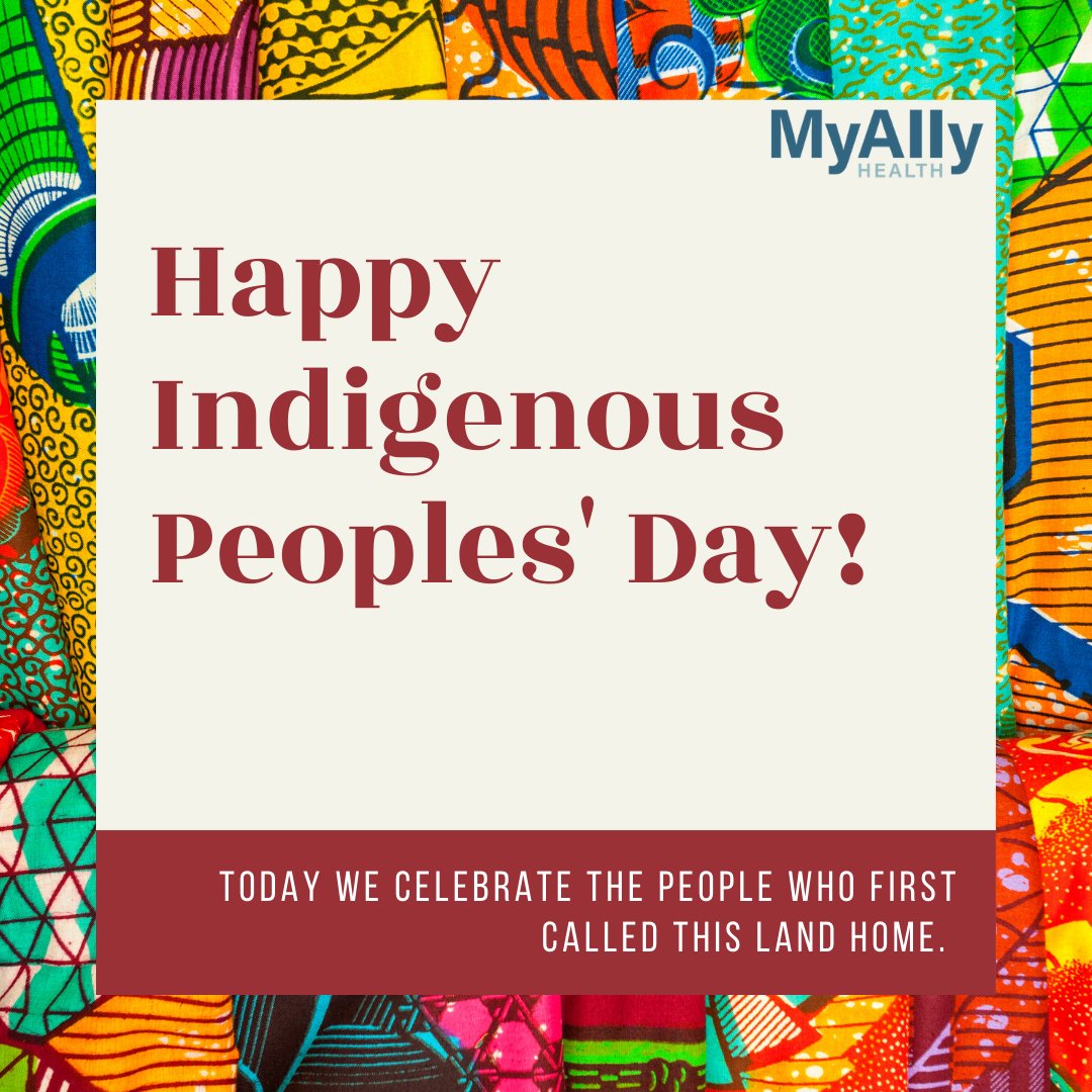 MyAllyHealth's tweet photo. We must never forget that the Native Americans were the first occupants of this land where we stay. Let us always respect them. Happy Indigenous Peoples’ Day. https://t.co/xkWPvLF8YL