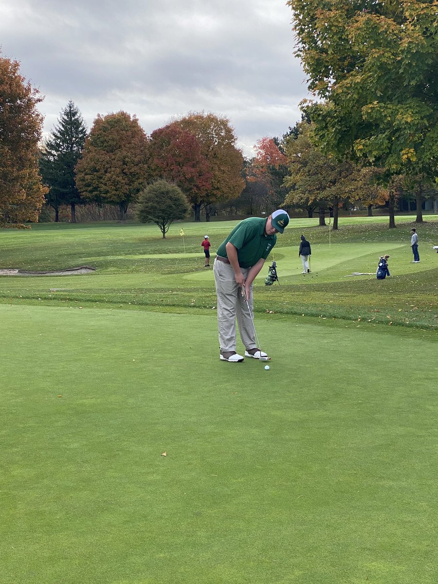 Leo Camilloni and Matt Whelan getting ready for the All Catholic Golf tournament at Springville Country Club
