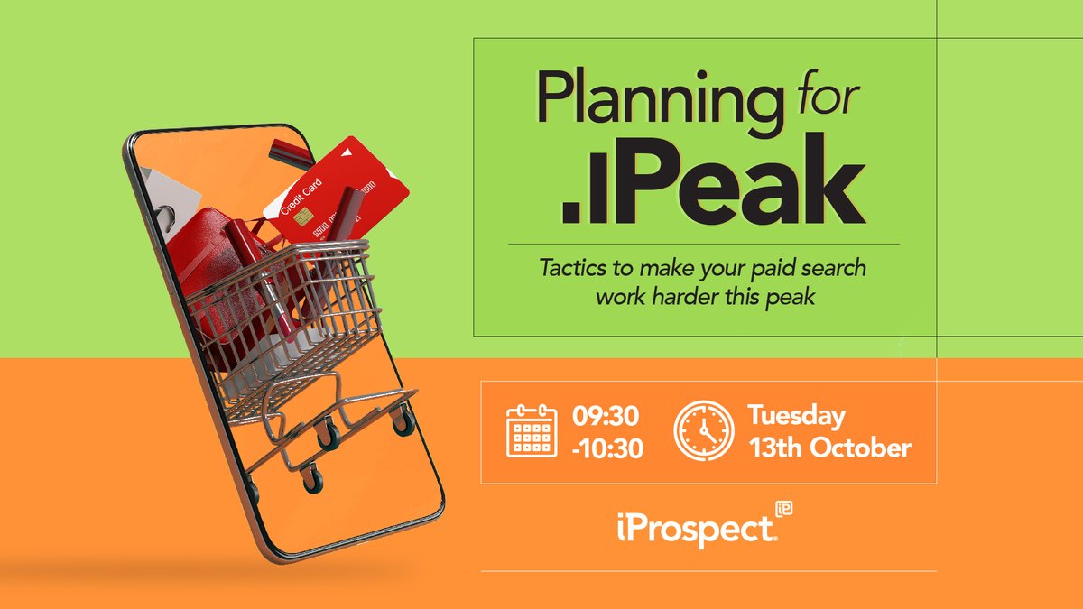 VizeumMCR's tweet photo. Join iProspect tomorrow to find out why Q4 is so crucial in the paid search calendar.  Experts will discuss the impact that COVID has had on shopping behaviour &amp; outline key tactics to make paid search work harder in peak.  register for free here: https://t.co/RfIOzJaCWQ https://t.co/edJV666UHf
