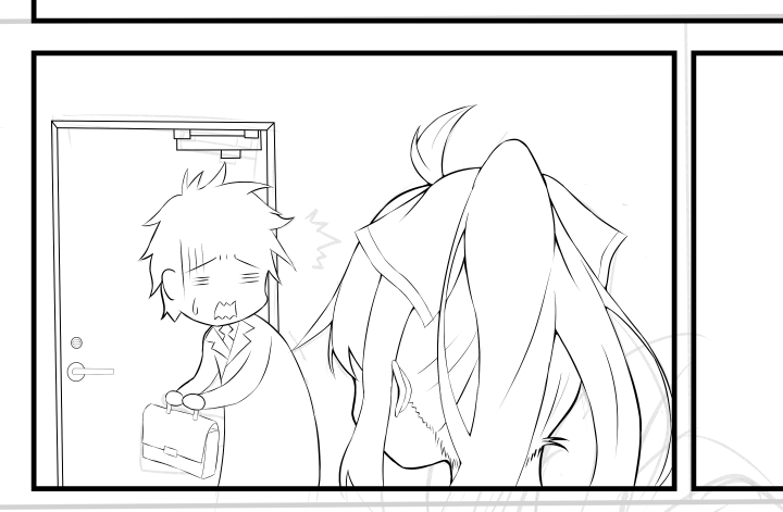 いろんなアングルを描く試みという向上心のある建前でカモフラージュしてえっちなポニテうなじを描きたい私の進捗 