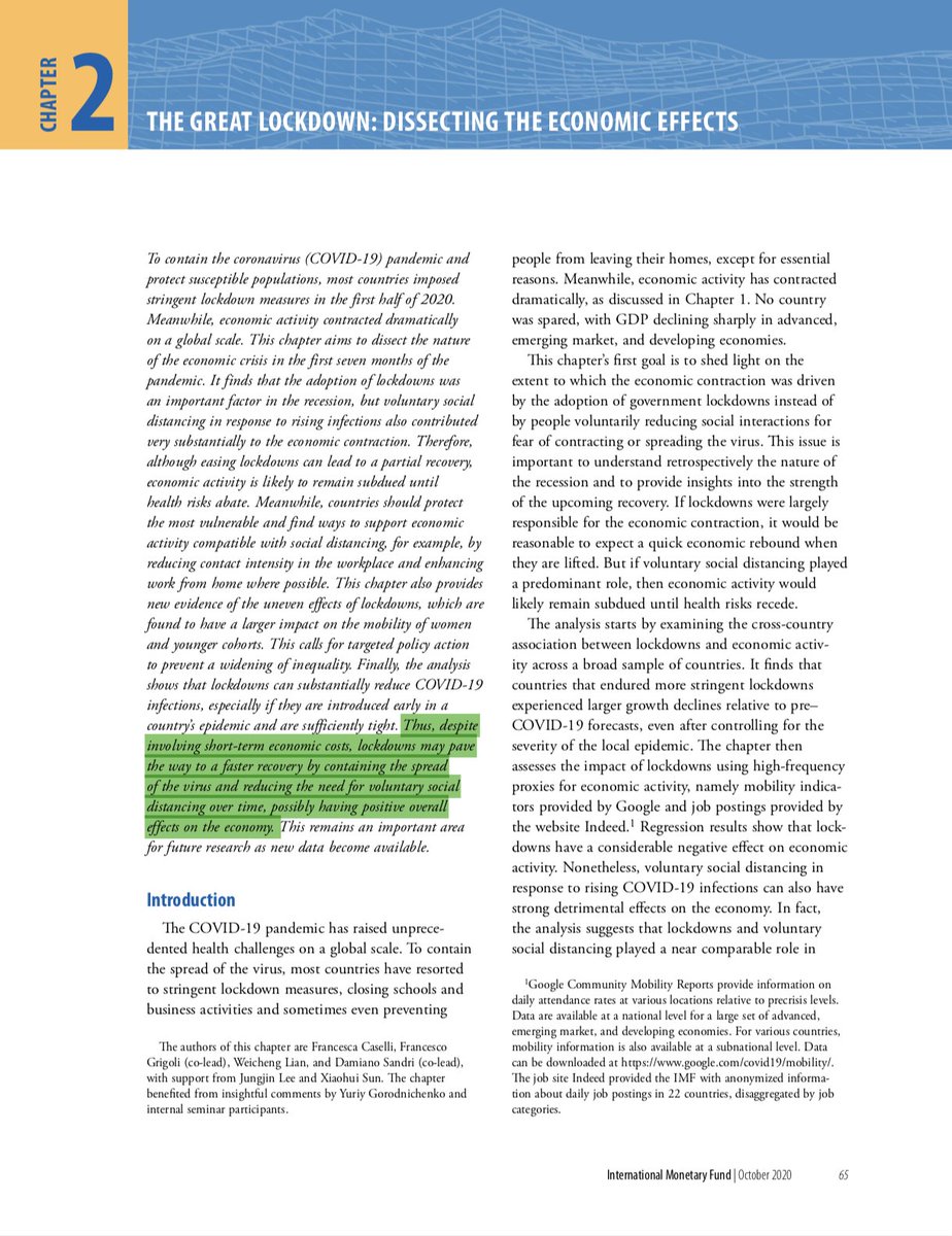 Note: This report doesn’t do a dynamic analysis that makes things much clearer, but it does a thoughtful statistical analysis based upon increasingly available data.  https://www.imf.org/en/Publications/WEO/Issues/2020/09/30/world-economic-outlook-october-2020A few more quotes:2/