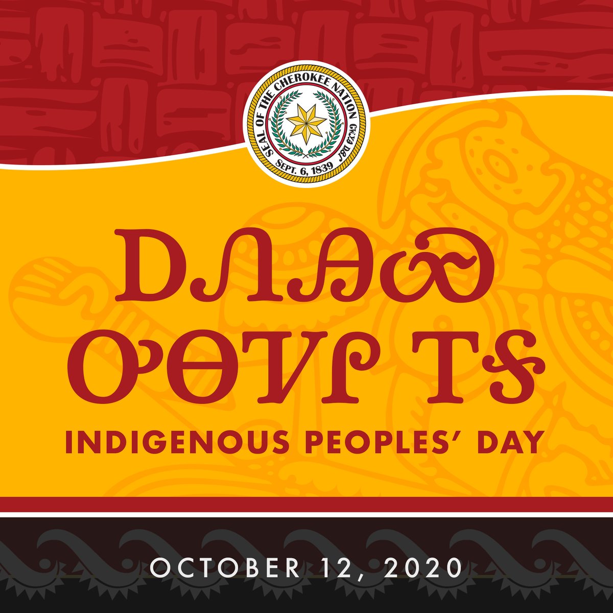 CherokeeNation's tweet image. What a great day to be Indigenous! What a great day to be Cherokee!

Today, October 12, we celebrate Indigenous Peoples’ Day to celebrate and honor the culture, heritage, history and contributions of all indigenous people across the country! Osda!