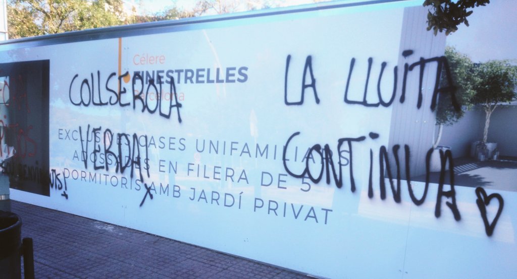 Darrere els vostres jardins privats i piscines i cases de luxe, s'amaga la destrucció de Collserola i del model de pobles vius. 

Però nosaltres seguirem cuidant, estimant i defensant Esplugues d'aquells que la voleu destruir. 

NO AL PLA CAUFEC!

#ForaPijos
#ResACelebrar