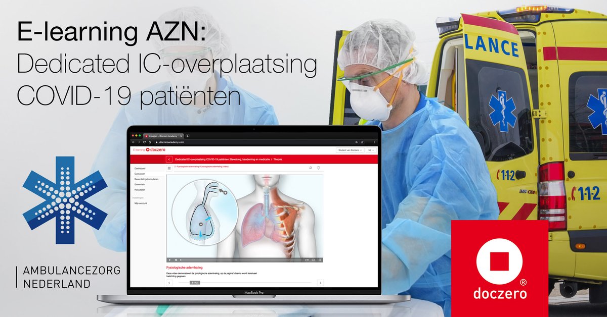 Doczero_online's tweet image. Nu beschikbaar voor alle RAV&apos;s van Nederland! @AmbulanceZorg Meer informatie: doczero.com/nl/producten/A… #eLearning #COVID19