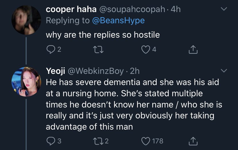 LivingScribe's tweet photo. This is more than securing the bag.

This is literally financial elder abuse, as in the type of shit a nurse aid should get fired and reported for. She obviously doesn't care as she's already married to him tho. https://t.co/hpGjoHwAHW
